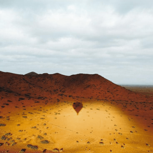 Ombre projetée lors d'un vol en ballon Maroc Montgolfière - Hot Air Balloon Marrakesh shadow during flight